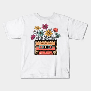 Vintage Soul Retro Hippie Tape Design Kids T-Shirt